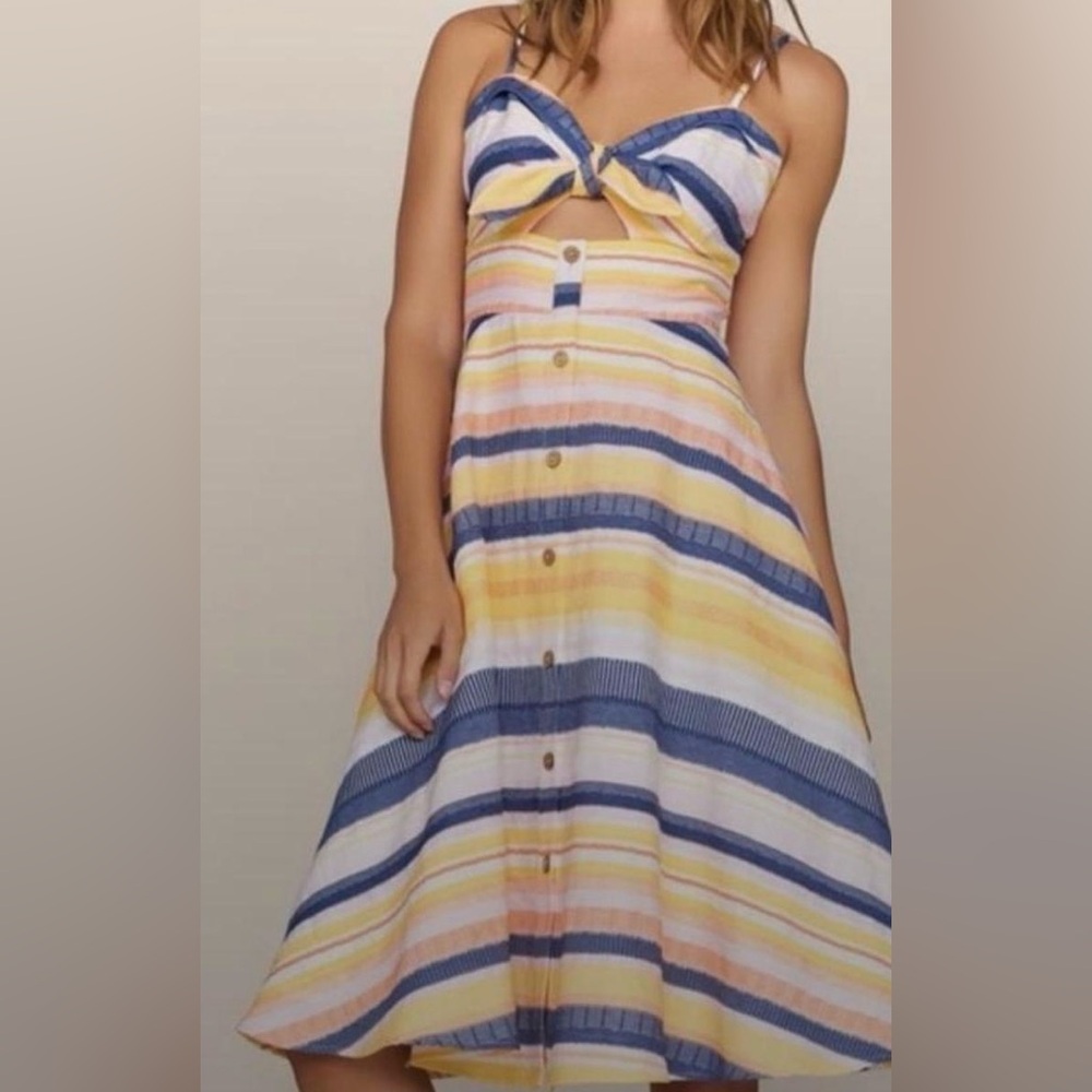 Hutch Anthropologie Marissa Striped Bow Dress